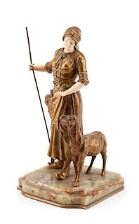 Georges Omerth, (French, Active Circa 1895-1925), Shepherdess
