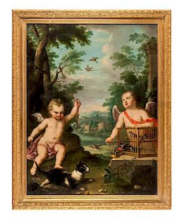 French School, (19th Century), Cherubs at Play and at Rest (two works)
