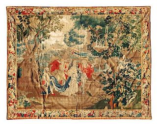 A Flemish Wool Tapestry 8 feet 9 inches x 10 feet 3 inches.