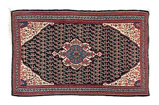 A Bidjar Kilim Wool Rug 6 feet 9 inches x 4 feet 8 inches.