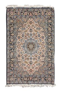An Isfahan Wool Rug 5 feet 8 inches x 3 feet 7 inches.