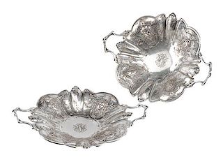A Pair of French Silver-Plate Serving Bowls, Christofle, Paris, Late 19th Century, each of handled form with mask decoration.