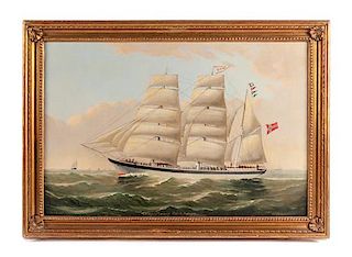 William Howard Yorke, (British, 1847-1921), "Levuka" af Krageru Cap. A. Axelsen