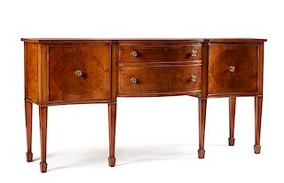 A Georgian Style Mahogany Sideboard Height 36 x width 72 1/2 x depth 21 1/2 inches.