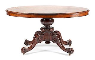 A William IV Marquetry Breakfast Table Height 30 x width 53 x depth 41 inches.