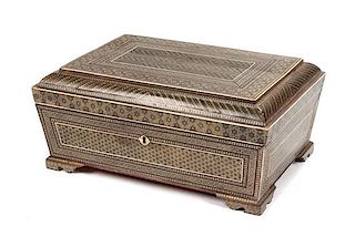 An Anglo-Indian Inlaid Box Width 20 inches.