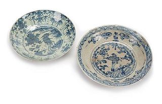 Two Southeast Asian Porcelain Chargers Diameter 16 inches.
