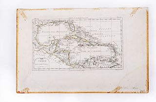 Pietro, Marco di. Indie Occidentali. Milano: 1807. Mapa con lÌ_mites coloreados, 20 x 33.5 cm.