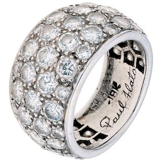 PAUL FLATO diamond 18K white gold ring.