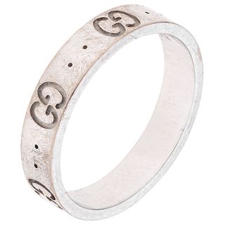 GUCCI, ICON 18K white gold ring.