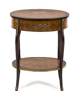A Louis XIV Style Side Table, Height 27 x width 21 x depth 16 inches.