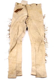Early Apache Indian Scout Tanned Hide Pants 1800's