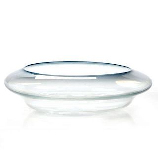 Chris Rockmore (American, 20th Century) Clear and Iridescent Dish, Glass,