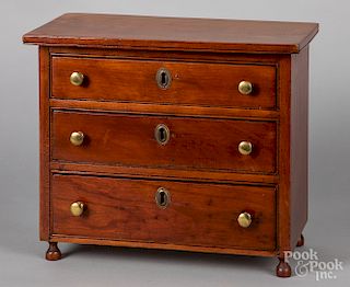 Miniature Pennsylvania cherry chest of drawers