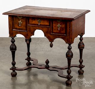 William and Mary style walnut dressing table
