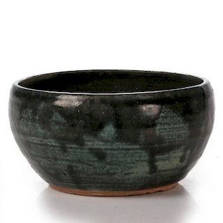 A Green Glazed Ceramic Bowl, 20th Century.