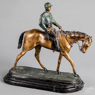 After P. J. Mene, bronze horse and rider