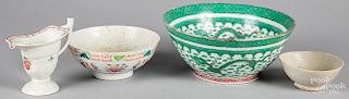Three Chinese export porcelain bowls
