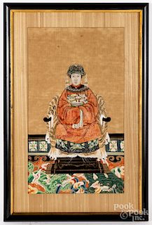 Two Chinese ancestral portraits