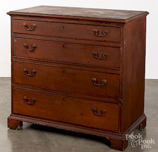 Chippendale cherry chest of drawers
