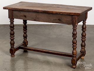 William and Mary walnut work table