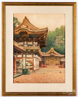 Watercolor of Nikko, Japan