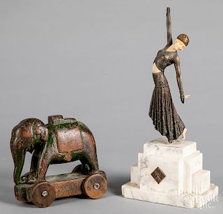 Composition sculpture of a dancer, etc.