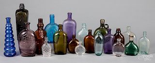 Collection of glass bottles and flasks