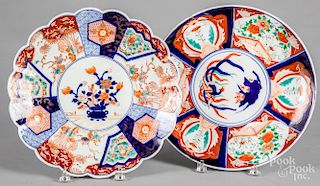 Two Imari porcelain chargers