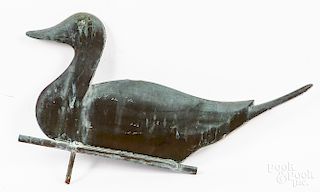 Copper duck weathervane