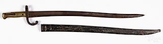 French bayonet and scabbard