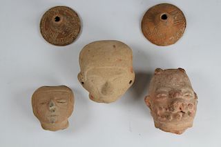 (5) Pre-Columbian Style Pottery Fragments