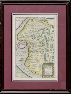 Framed Map of Dithmarschen between the North Sea
