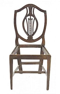 A Hepplewhite Style Side Chair, Height 37 1/2 inches.