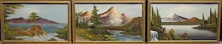 (3) American School 20th C. Landscapes, Signed