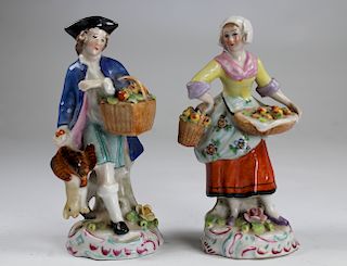 (2) German Sitzendor Porcelain Figurines