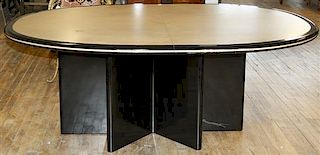 * A Contemporary Extension Dining Table, Height 29 1/2 x width 70 x depth 44 inches.