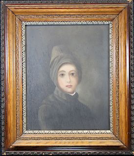 Antique European Portrait of a Young Woman