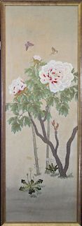Large Antique Japanese Silk Embroidery