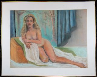 Better, Signed 20th C. Painting of Nude Woman
