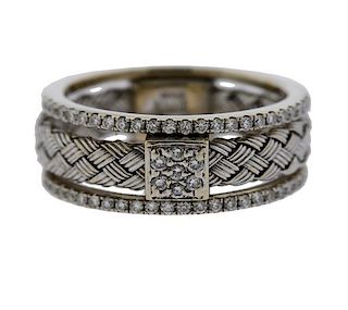 18k Gold Diamond Band Ring 