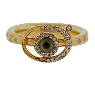 Links of London 18K Gold Diamond Evil Eye Ring