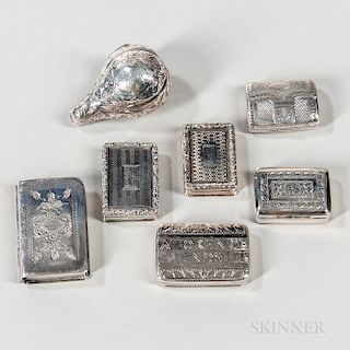Six Pieces of Georgian Sterling Silver