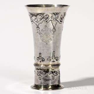Hungarian Parcel-gilt Silver Beaker