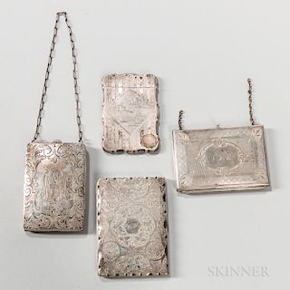 Four Silver Card Cases