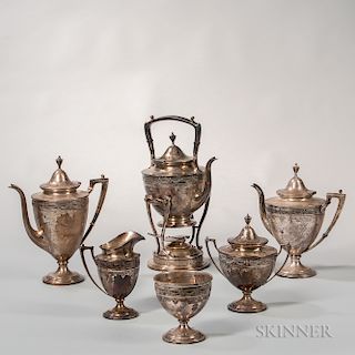 Six-piece Frank Whiting Sterling Silver Tea and Coffee Service