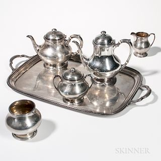 Five-piece Frank Smith Sterling Silver Tea and Coffee Service