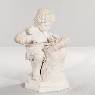Carrara Marble Figure of a Young Sculptor