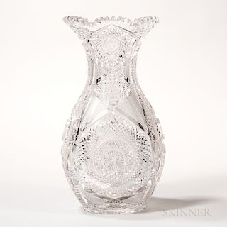 Large Brilliant-cut Glass Vase
