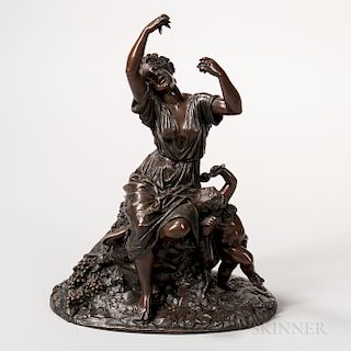 After Eugene Lequesne (French, 1815-1887)    Bronze Classical Figural Group